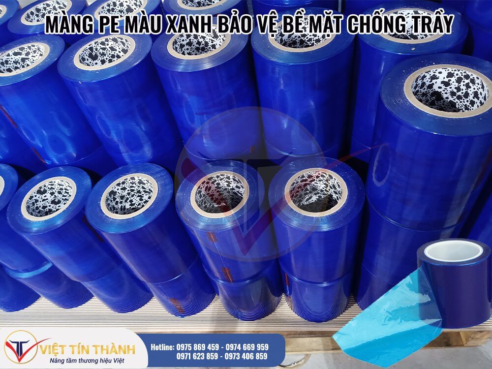 màng bảo vệ pe màu xanh